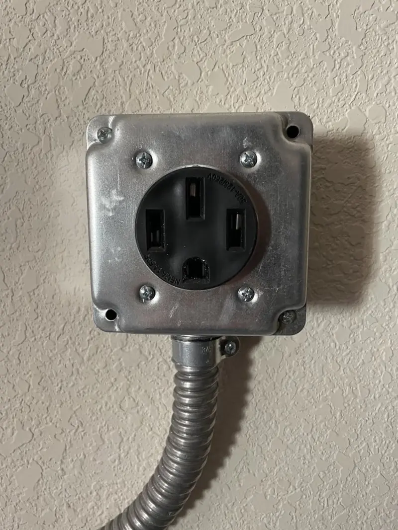 NEMA 14-50 outlet installed for Electrical Panel Upgrade in Grant-Valkaria